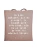 Mr. & Mrs. Panda Tote Bag Spruch Mut und Tapferkeit mit Spruch in Braun Pastell