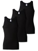 Haasis Bodywear 3er-Set: Unterhemd in schwarz