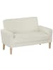 HOMCOM Sofa-130L x 74,5B x 82H cm-Cremeweiß
