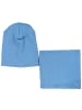TupTam Unisex Kinder Beanie Mütze Schlauchschal Set in dark blue denim