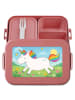 Mr. & Mrs. Panda Snack Box Einhorn Happy Design ohne Spruch in Rot Pastell