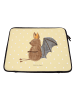 Mr. & Mrs. Panda Laptoptasche Fledermaus Sitzen ohne Spruch in Gelb Pastell