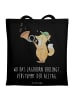 Mr. & Mrs. Panda Baumwoll Shopper Jagdhorn Melodie mit Spruch in Schwarz