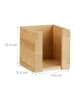 relaxdays Zettelbox in Natur - (B)10,5 x (H)10,5 x (T)10,5 cm