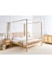 Beliani Himmelbett HARFLEUR in Braun - (W) 185 x (H) 203 x (L) 211 cm