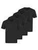 hajo T-Shirt 4er Pack in Schwarz