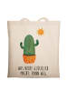 Mr. & Mrs. Panda Tote Bag Kaktus Sonne mit Spruch in Creme