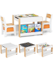 COSTWAY 3 tlg. Kindersitzgruppe ab 3 Jahren in Beige