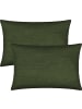 Erwin Müller Jacquard Kissenhülle 2er-Pack York in grün