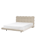 Beliani 2-tlg Doppelbett SOULISSE in Beige/Schwarz