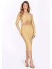 faina Women Dress in gold