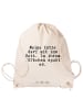 Mr. & Mrs. Panda Turnbeutel Meine Katze darf mit... mit Spruch in Creme