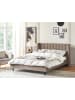 Beliani Doppelbett VILLETTE in Beige/Gold - (W) 205 x (H) 115 x (L) 222 cm