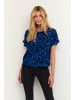 Kaffe Kurzarm-Bluse KAlokia Relaxed fit in Midnight / Blue Flowers