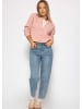 SASSYCLASSY Cardigan mit V-Ausschnitt in Altrosa