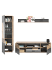 xonox.home Wohnkombination  (B/H/T: 266x200x47 cm) in Nox Oak Nachbildung und Basalt grau