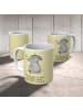 Mr. & Mrs. Panda Keramiktasse Elefant Biene mit Spruch in Gelb Pastell