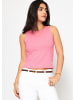SASSYCLASSY Doppellagiges, geripptes Tank Top in Pink