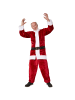 tectake Dreiteiliges Set Weihnachtsmann aus weichem, flauschigem Stoff, dunkelrot