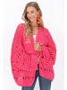 IZIA Cardigan in fuchsia