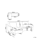 Beliani Ecksofa ELVENES in Beige/Braun - (W) 206 x (H) 69 x (L) 140 cm
