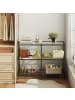 VASAGLE Beistelltisch Baris in Schwarz-Transparent - (B)100 x (H)73 x (T)30 cm