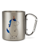 Mr. & Mrs. Panda Trinkbecher Einhorn Mann ohne Spruch in Silber