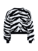 Sookie Damen Sweater in SCHWARZ WOLLWEISS