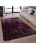 KADIMA DESIGN Hochflor Teppich Shaggy waschmaschinenwaschbar Einfarbig in Lila