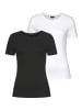 LASCANA T-Shirt in weiß + schwarz