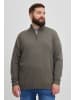 BLEND Strickpullover BHRobin BT 20713436 ME Strickpullover mit Leder-Patch in Grau