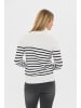 SAINT TROPEZ Rollkragen MilaSZ Gerade Passform in Ice Black Stripe