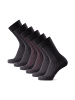 DANISH ENDURANCE Socken Cotton Crew in black/bordeaux/grey