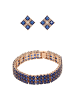 faina Women Jewelry Set in rose gold navy