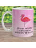 Mr. & Mrs. Panda Mehrwegbecher Flamingo Classic mit Spruch in Aquarell Pink