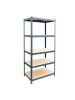 relaxdays Schwerlastregal "5 Ebenen" in Anthrazit - (B)90 x (H)180 x (T)40 cm