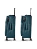 D&N Travel Line 9804 4 Rollen Trolley M 68 cm mit Dehnfalte petrol