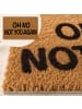 relaxdays Fußmatte Oh No in Braun - (B)60 x (T)40 cm