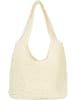 styleBREAKER Papierstroh Beuteltasche in Creme