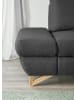 Furn.Design Ecksofa grau Velours, Wohnzimmer Sofa