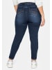 sheego Jeggings in dark blue denim