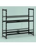 relaxdays Reifenregal in Schwarz - (B)110 x (H)100 x (T)35 cm