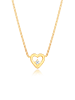 Elli DIAMONDS  Halskette 925 Sterling Silber Herz in Gold