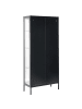Beliani Büroschrank GLEORA in Schwarz - (W) 80 x (H) 180 x (L) 35 cm