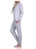 NORMANN langarm Schlafanzug Pyjama Bündchen und Stern - 83341 in grau