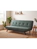 Beliani Schlafsofa LEEDS in Grün/Schwarz - (W) 188 x (H) 85 x (L) 93 cm