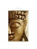 WALLART Stoffbild mit Posterleisten - Vintage Buddha in Gold
