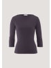 Hessnatur Hessnatur Boatneck Longsleeve Slim aus Bio-Baumwolle in dunkle traube