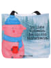 Mr. & Mrs. Panda Schultasche Schwein Glühwein Design mit Spruch in Weiß