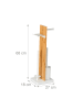 relaxdays WC Garnitur in Weiß/ Natur - (B)27 x (H)68 x (T)18 cm